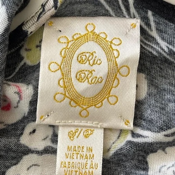 Anthropologie Ric Rac Sleeveless Ruffled Back Floral Top SZ Small - Picture 4 of 4